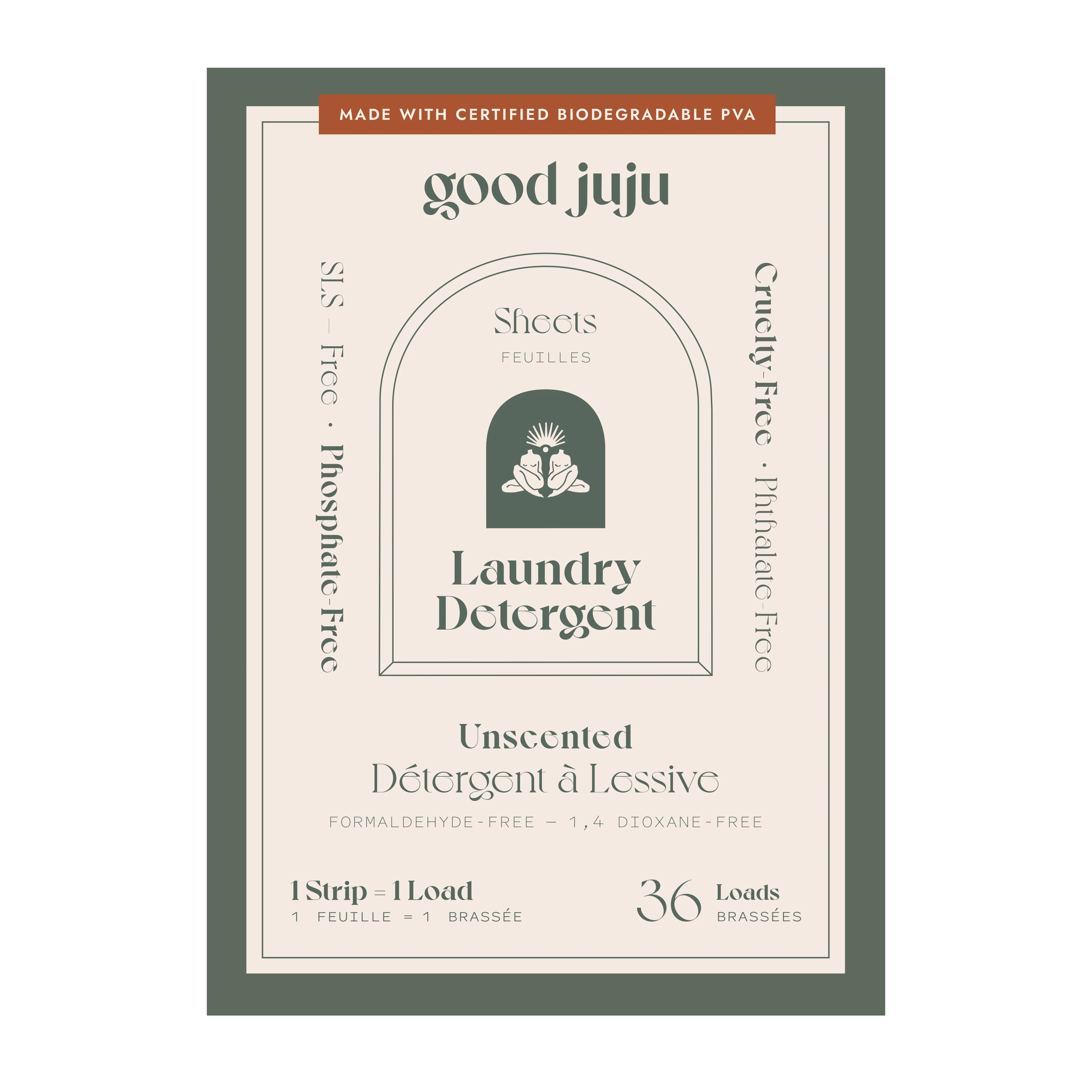 Good Juju Laundry Detergent Strips - Unscented