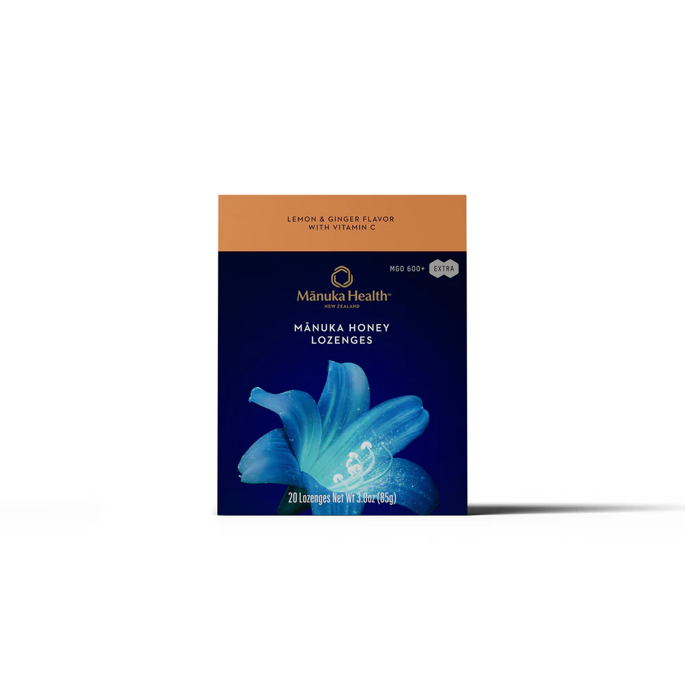 Mānuka Honey Lozenges, Lemon & Ginger With Vitamin C
