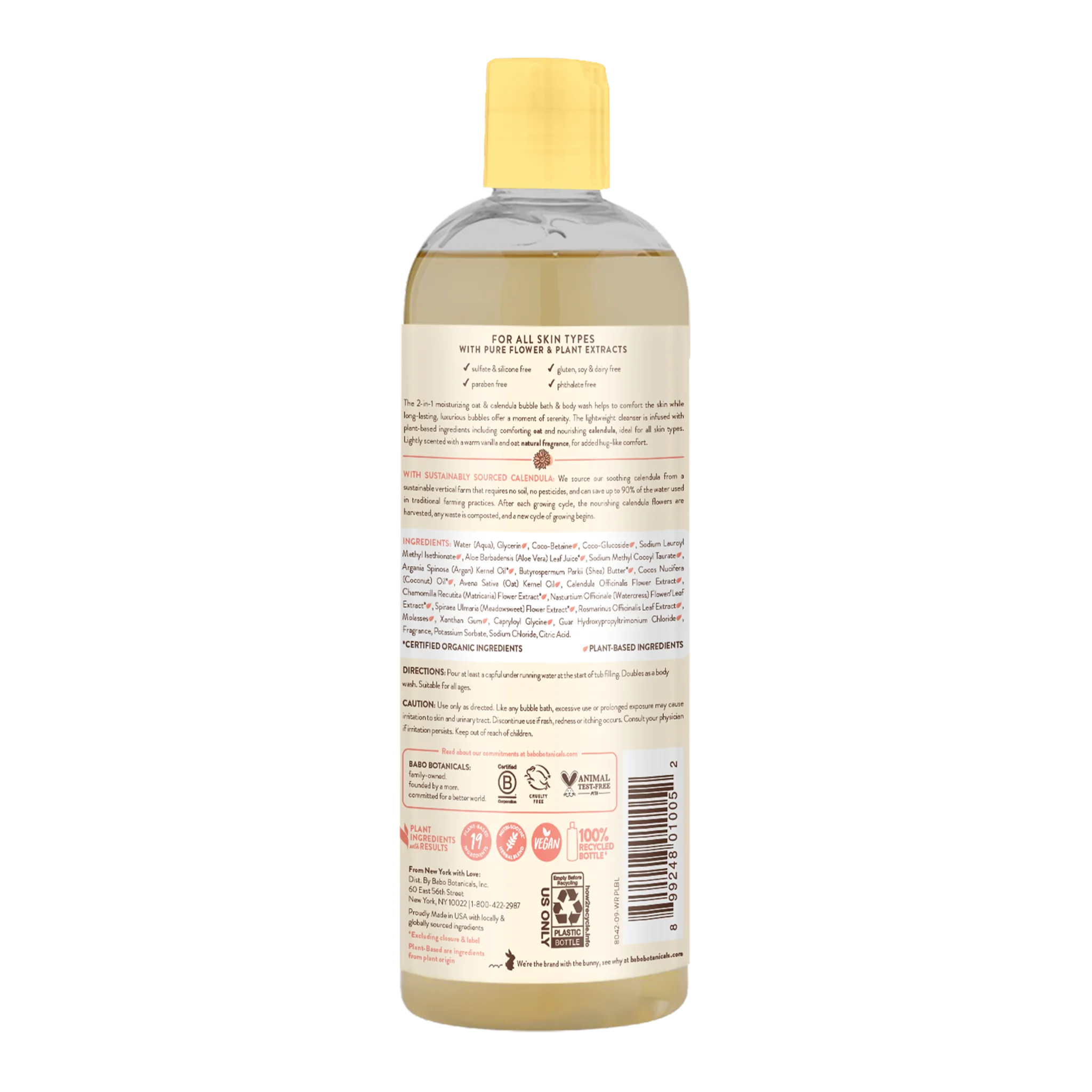 Moisturizing Oat & Calendula Shampoo & Wash 2 Moisturizing Oat & Calendula Shampoo & Wash