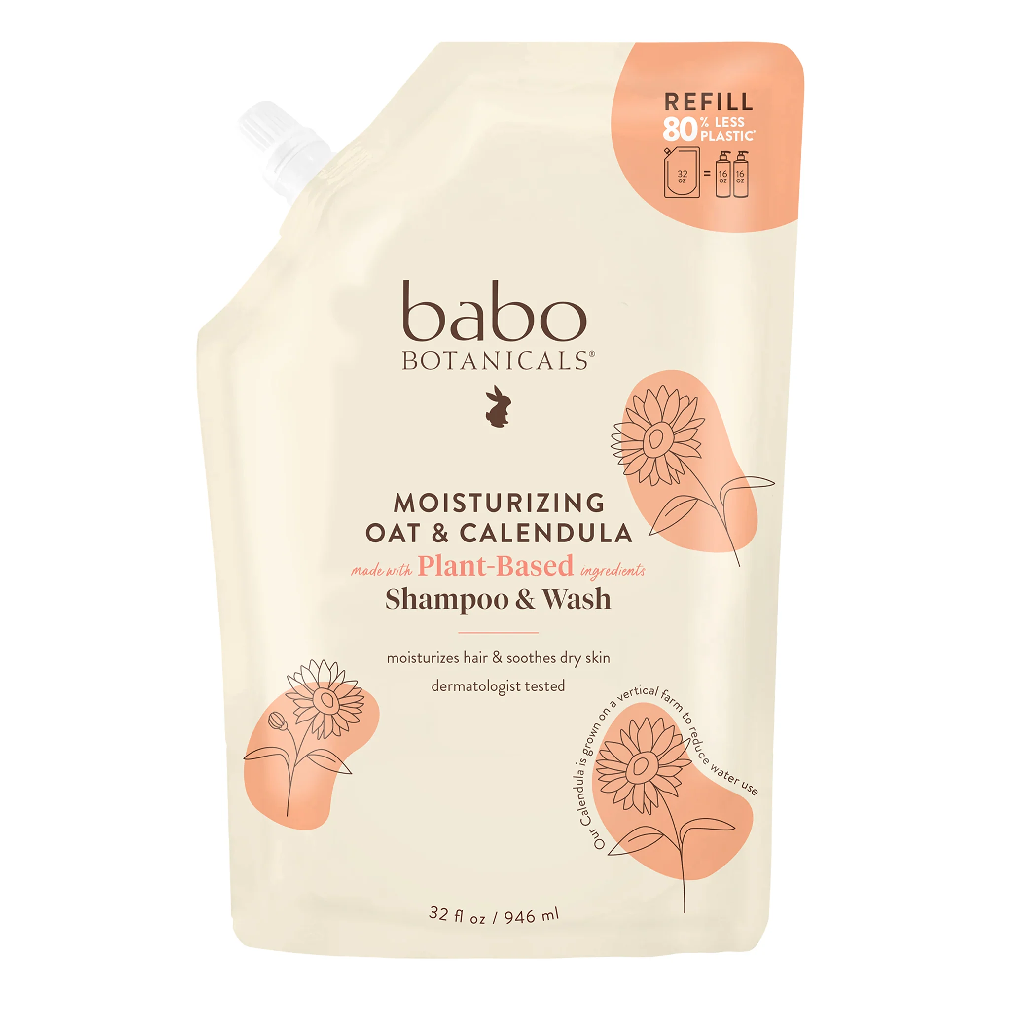 Moisturizing Oat & Calendula Shampoo & Wash 3 Moisturizing Oat & Calendula Shampoo & Wash