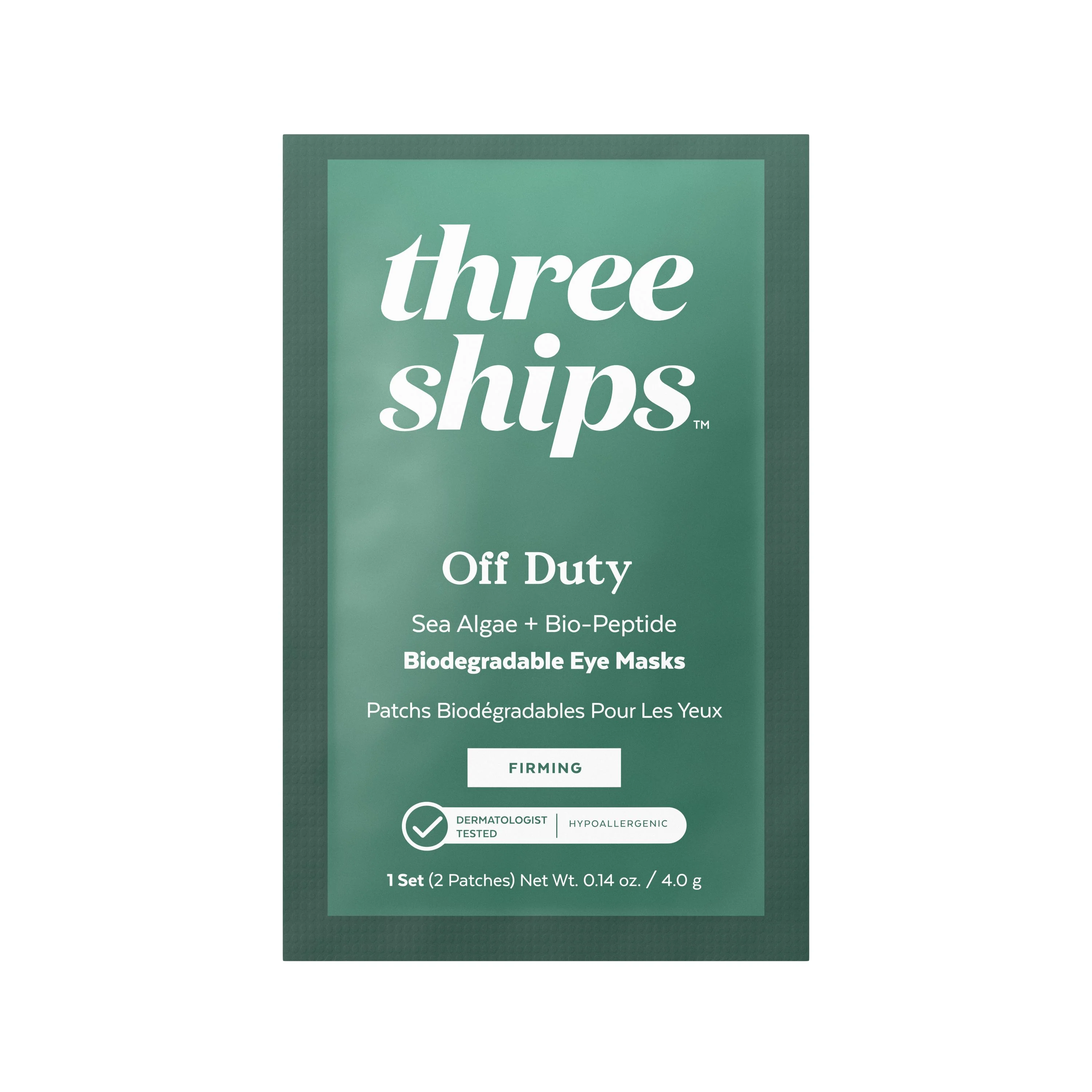 OffDuty™ Sea Algae + Bio-Peptide Smoothing Biodegradable Eye Mask - Single 1 OffDuty™ Sea Algae + Bio-Peptide Smoothing Biodegradable Eye Mask - Single