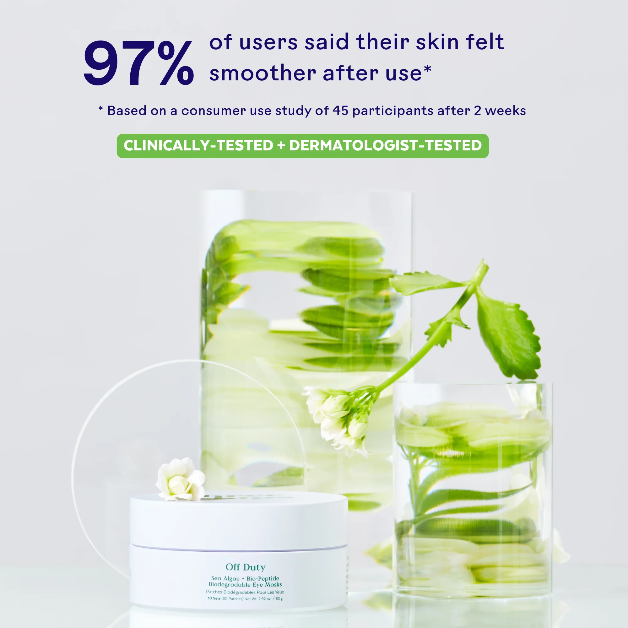OffDuty™ Sea Algae + Bio-Peptide Smoothing Biodegradable Eye Mask - Single 3 OffDuty™ Sea Algae + Bio-Peptide Smoothing Biodegradable Eye Mask - Single