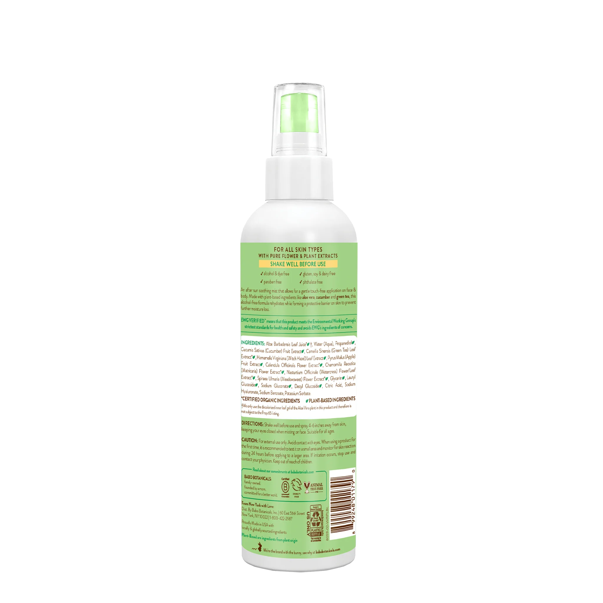 After Sun Aloe Vera & Cucumber Soothing Mist 2 After Sun Aloe Vera & Cucumber Soothing Mist