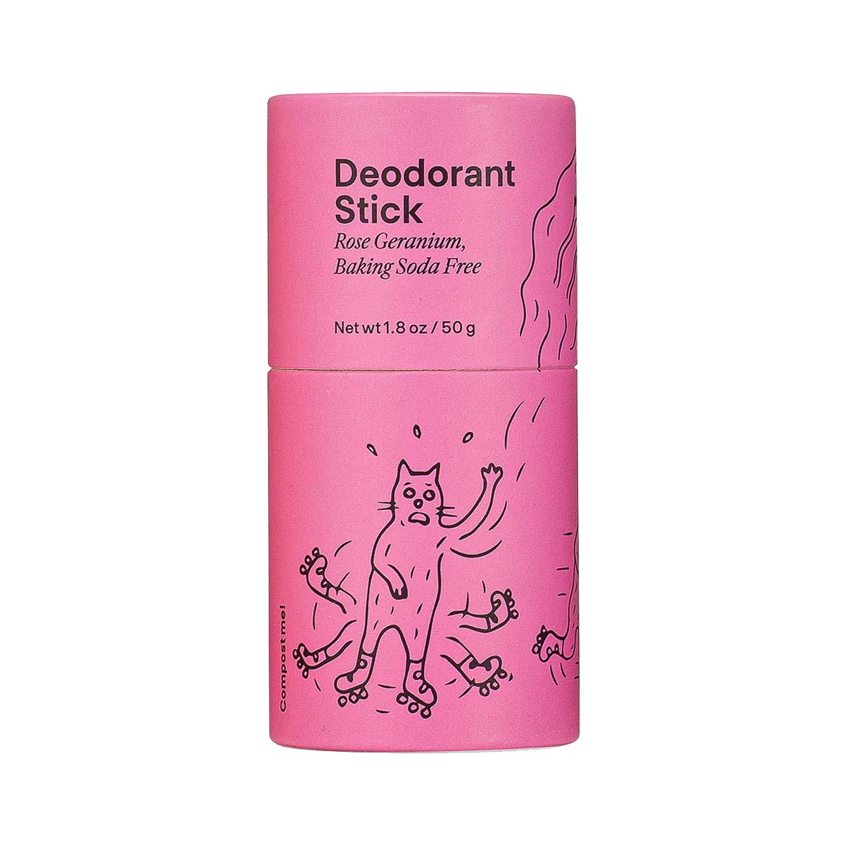 Rose Geranium Baking Soda Free Deodorant Stick